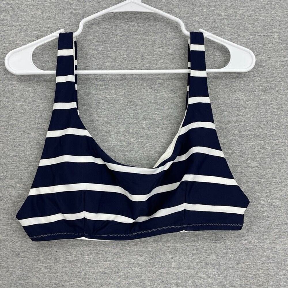 Aerie Navy and White Striped Bikini Top